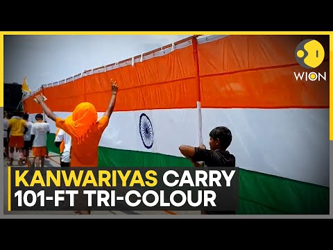 Patriotism Meets Faith as Kanwar Yatris Wave Tricolour During Journey to Haridwar | WION World News