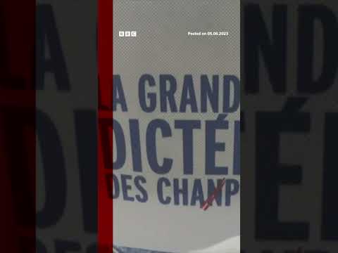 Paris's Champs-Élysées hosts mass spelling contest. #Shorts #Paris #France #BBCNews