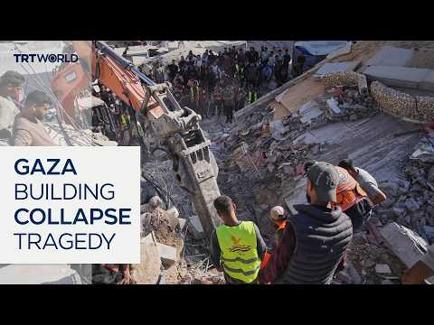 Dozens dead or missing after damaged Gaza building collapses