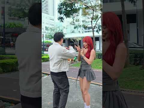 Finally got my nonchalant BF to do this trend 😅