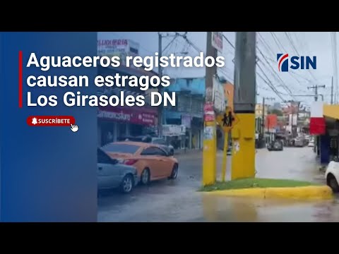 Aguaceros registrados causan estragos en el sector Los Girasoles del Distrito Nacional