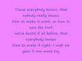 John Legend - Everybody Knows with lyrics