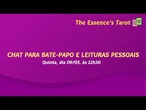 LIVE PARA BATE-PAPO E LEITURAS PARTICULARES  // QUINTA, dia 09/05/2024 às 12H30