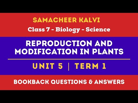 Reproduction and Modification in Plants Book Back | Unit 5  | Class 7 | Science | Samacheer Kalvi