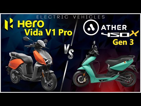 Hero Vida V1 Pro Vs Ather 450X Gen 3 Comparison Video | Hero MotoCorp | Ather | Electric Vehicles