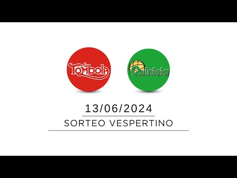 Sorteo Vespertino de Quiniela y Tómbola - 13/06/2024