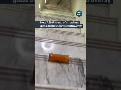 New ASMR trend of smashing glass bottles sparks controversy