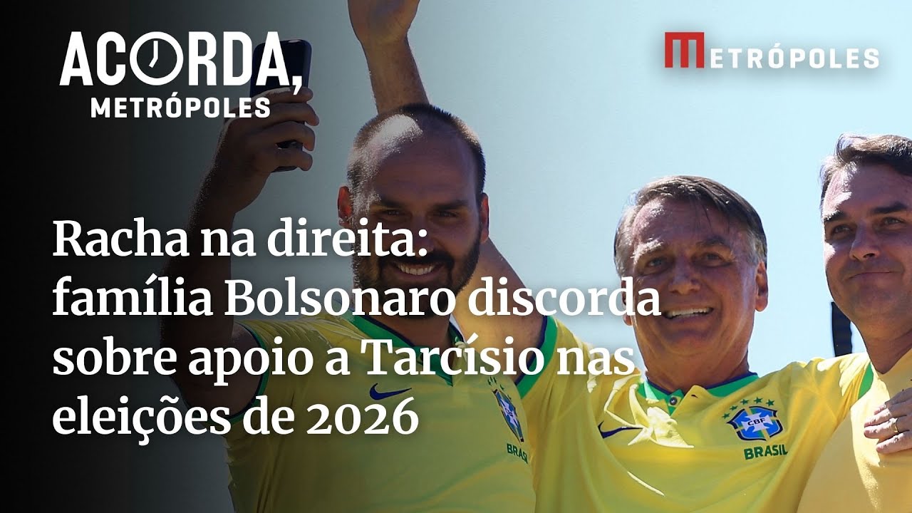 Racha na direita: família Bolsonaro discorda sobre apoio a Tarcísio nas eleições de 2026