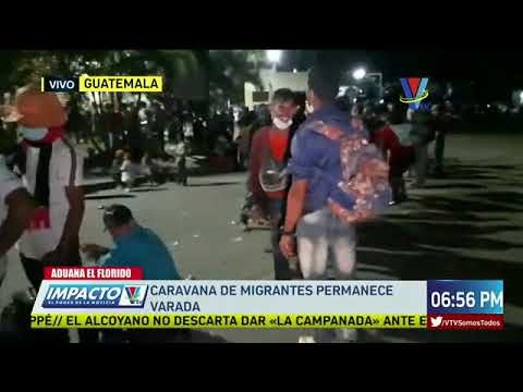 Caravana de migrantes permanece varada en Guatemala