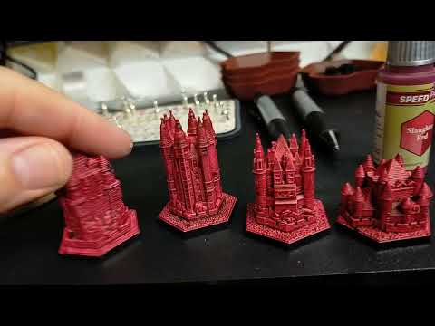 🎨 Miniaturas de Mansiones imprimadas + Castillos de Borgoña en mesa 🏰 ¡Día completo de vicio!