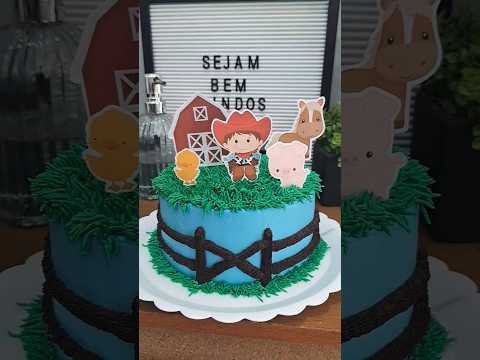 Topo de Bolo Fazendinha #papelariapersonalizada #topodebolo #decoracaodefestainfantil