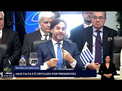 Mercosul: Milei falta e é criticado por presidentes