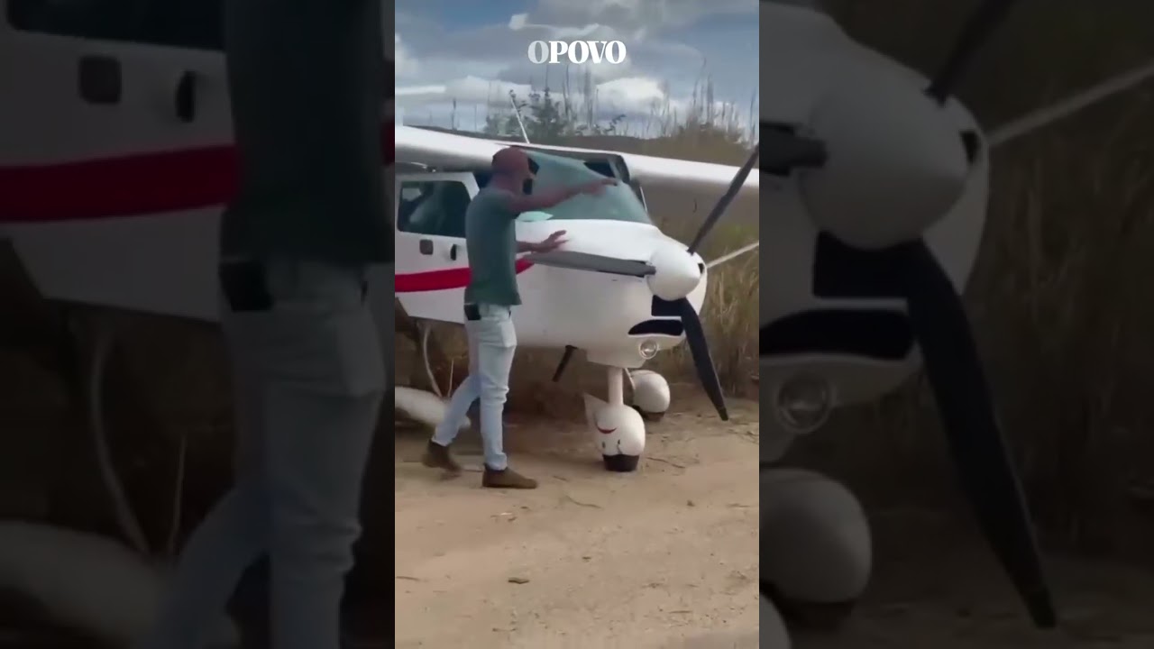 Avião ultraleve perde o controle ao pousar em Várzea Alegre, no Ceará