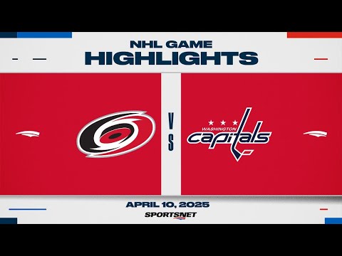 NHL Highlights | Hurricanes vs. Capitals - April 10, 2025