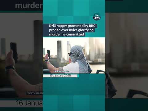Drill rapper promoted by BBC probed over lyrics glorifying murder he committed #itvnews