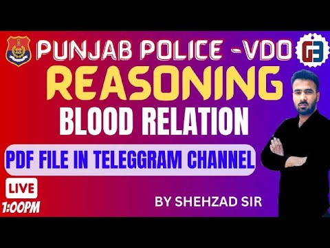 PUNJAB POLICE AND VDO ||BLOOD RELATION|| MIXED QUESTION||GILLZ MENTOR