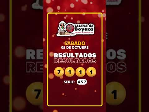 RESULTADO DE LA LOTERIA de BOYACA del 06 de octubre DE 2024 #Shorts #Loteria