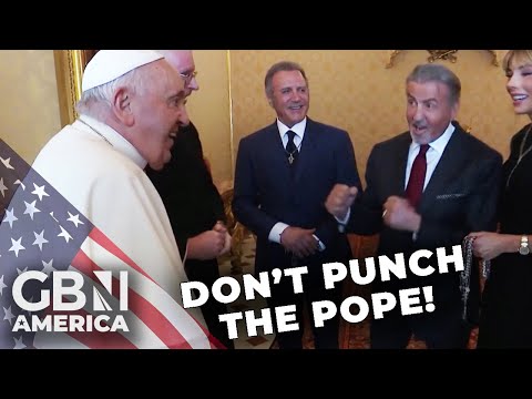 Don't punch the Pope! | Stallone's awkward encounter with the pope in the Vatican