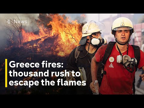 Greece battles wildfires, as at least 15 people killed in Algeria fires