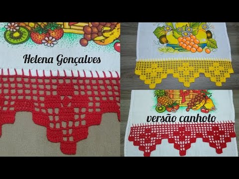 Barrado de crochê grande canhoto #semprecirculo #crochet #helenagonçalves #croche #artesanato