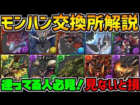 モンハンコラボ交換所解説！強キャラ+強武器は逃すな！迷ってる人必見！【パズドラ】