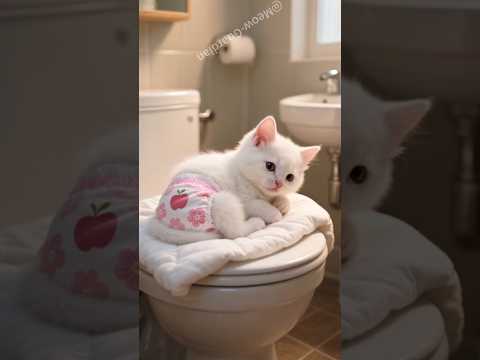 【Part1】🚪😼 Locked in the Bathroom! Mischievous Kitten’s Chaos After Stepmom’s Punishment 🐾🔥