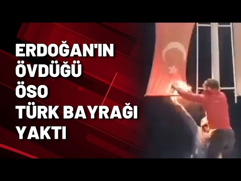 Erdoğan'ın övdüğü ÖSO Türk bayrağı yaktı