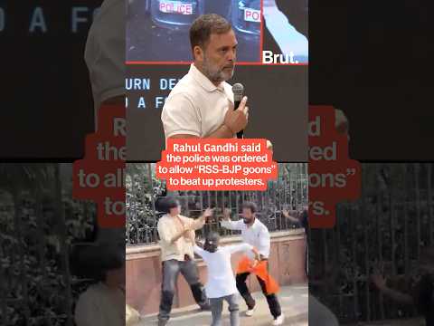 Rahul Gandhi <strong>says</strong> <strong>police</strong> personnel aren't happy <strong>with</strong> orders against protesters.