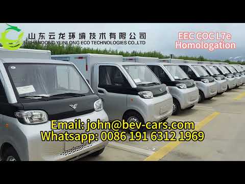 EEC COC L7e Certified Electric cargo pickup truck Reach front 2 seats