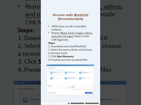 Lost important files turned into CHK format? #chk #format