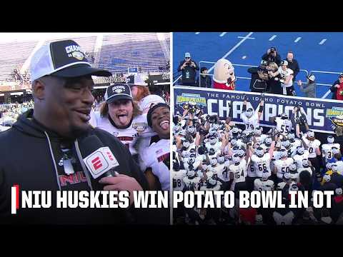 Northern Illinois lifts Potato Bowl trophy after THRILLING OT finish 🏆 | ESPN College Football