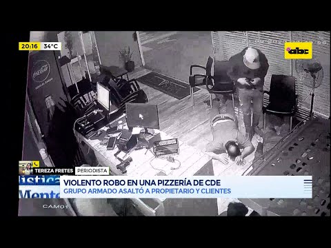 Violento robo en una pizzería de CDE