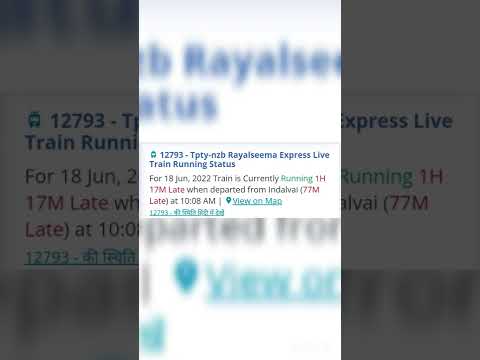 12793 - Tpty-nzb Rayalseema Express Live Train Running Status