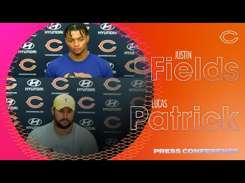 Justin Fields, Lucas Patrick talk offense, training camp | Chicago Bears video clip