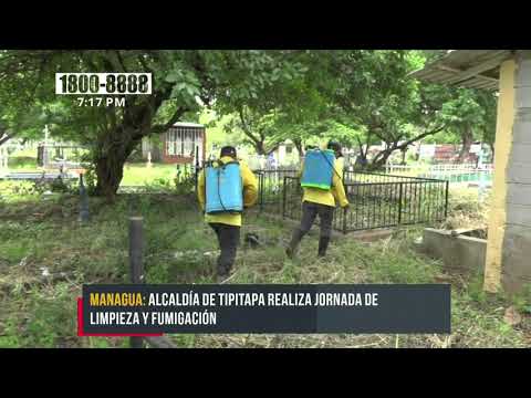 En Tipitapa autoridades realizan limpieza y fumigación en los cementerios - Nicaragua