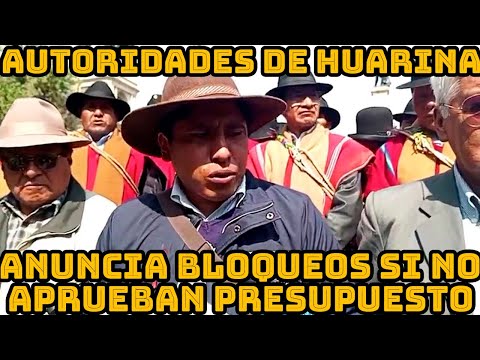 ALCALDE HUARINA PIDE APROBAR DE INMEDIATO PRESUPUESTO DE BOLIVIA EN 24 HORAS SENADORES Y DIPUTADO