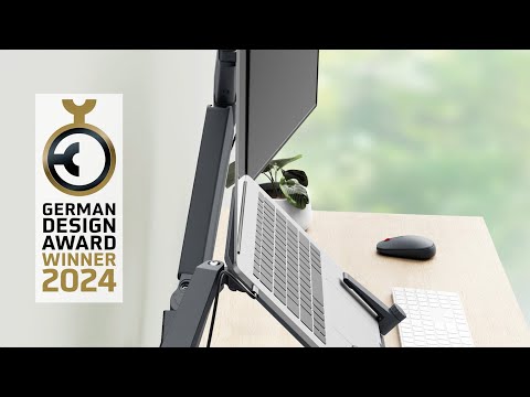 Leitz Ergo Space Saving Dual Monitor & Laptop Arm  - Product video (EN)