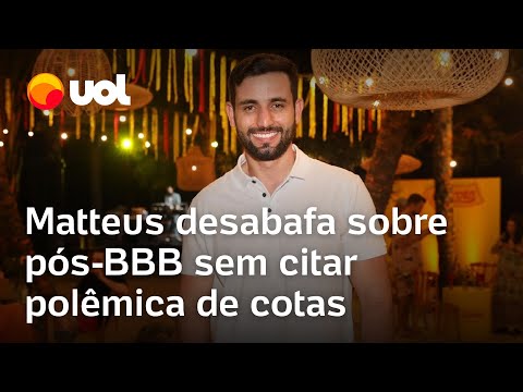 Matteus Alegrete, do BBB 24, desabafa sem citar polêmica sobre cotas: 'Maldade das pessoas'