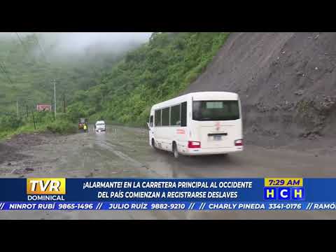 Carretera principal del occidente del país comienza a verse afectada por deslaves