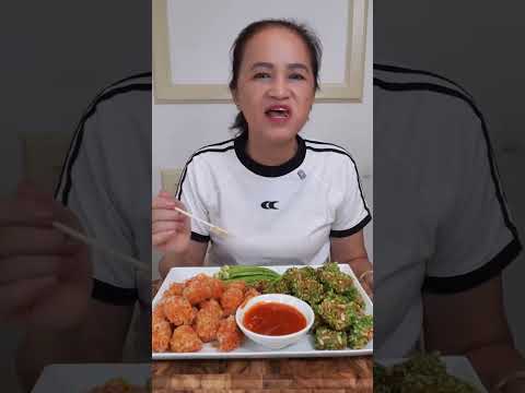 Viên cam cam, viên xanh xanh, vừa đẹp mắt vừa ngon miệng #ngoaihongmukbang #mukbang #fypシ゚