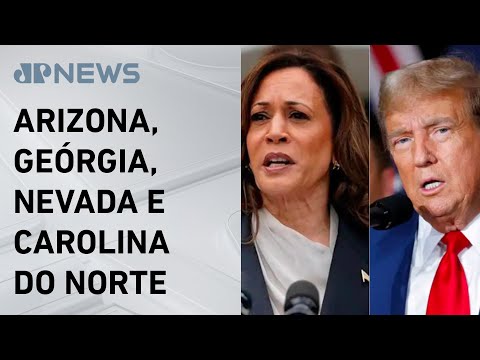 Pesquisa da Fox News aponta empate técnico entre Kamala e Trump em estados decisivos