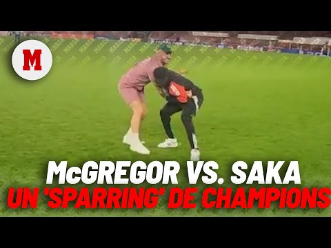 McGregor 'amenaza' a Saka con una sumisión y acaban de risas en el Emirates I MARCA