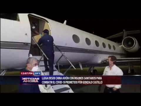Llega avión con insumos sanitarios prometidos por Gonzalo Castillo para combatir el Covid-19