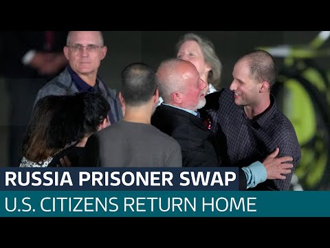 Journalist Evan Gershkovich lands back in America after Russia prisoner swap deal | ITV News