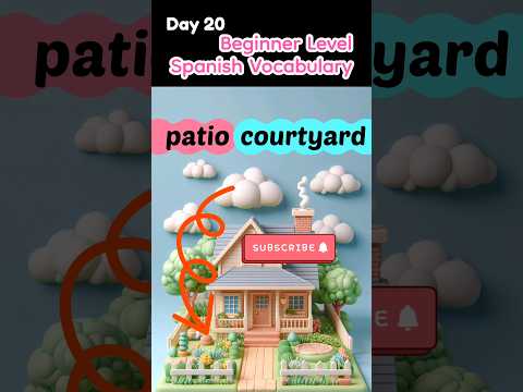 Beginner Lv Spanish Vocabulary Day 20 | Vocabulario en español ingles nivel principiante #castellano