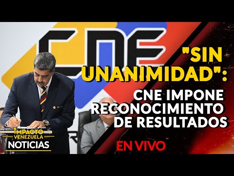 SIN UNANIMIDAD: CNE impone reconocimiento de resultados