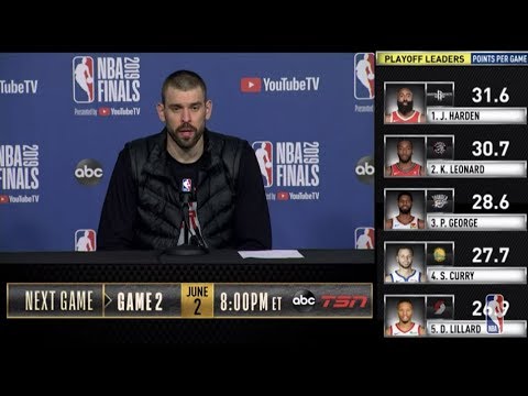 Marc Gasol Press Conference | NBA Finals Game 1
