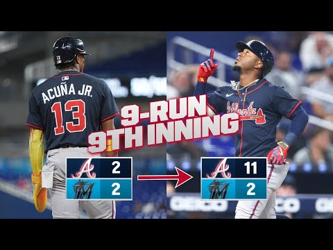NINE RUNS IN THE NINTH! Ozzie Albies second HR of the night capped off a HUGE Braves 9️⃣th inning!