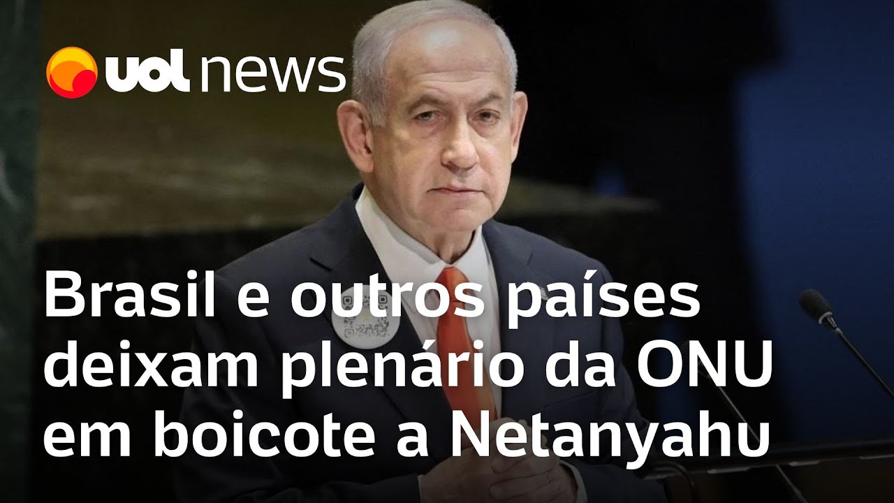 Brasil e outros países deixam plenário da ONU em boicote a Netanyahu com vaias veja o vídeo