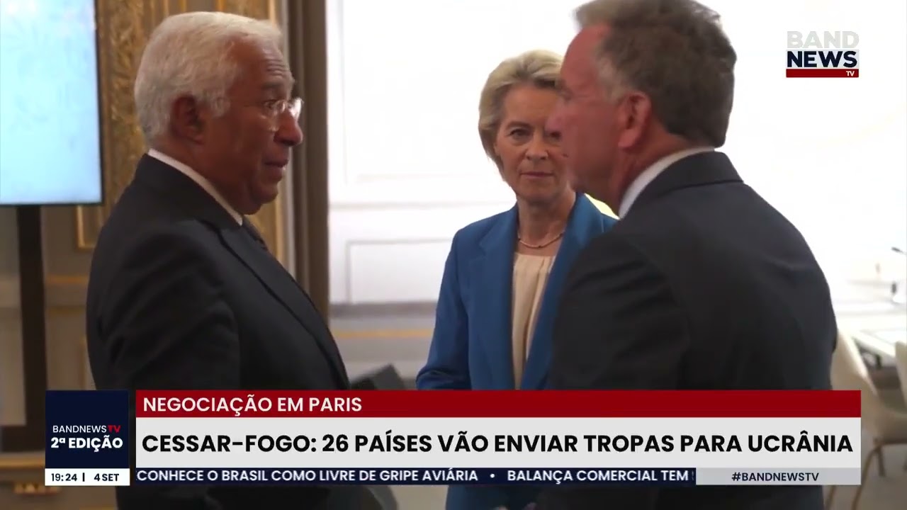 Cessar fogo 26 países vão enviar tropas para Ucrânia | BandNews TV